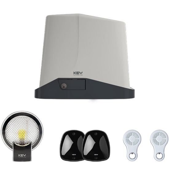Immagine di KIT AUTOMAZIONE PER CANCELLO SCORREVOLE 24V PORTATA 400KG KEY