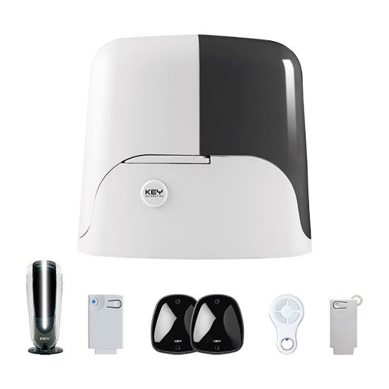 Immagine di KIT AUTOMAZIONE PER CANCELLO SCORREVOLE PORTATA 500KG 24V KEY