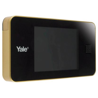 Immagine di SPIONCINO ELETTRONICO DIGITALE COLORE OTTONE,TELECAMERA ALTA QUALITA, FORO STANDARD 14 MM SPESSORE PORTA 38-110MM