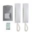 Immagine di KIT AUDIO BIFAMILIARE CLICKIT COMPOSTO DA 2 CITOFONI EXHITO EX311/1 PULSANTE CLICK FILO MURO/1 ALIMENTATORE FARFISA