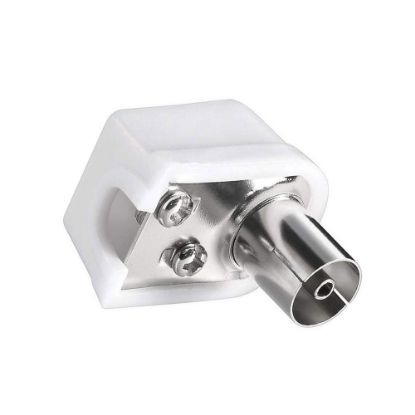 Immagine di PRESA TV A SQUADRA Ø 9,5 MM COAX 75 OHM 2 PEZZI F.A.E.G