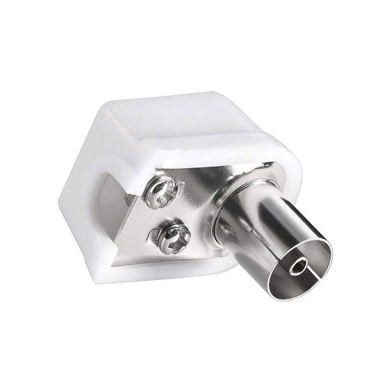 Immagine di PRESA TV A SQUADRA Ø 9,5 MM COAX 75 OHM 2 PEZZI F.A.E.G