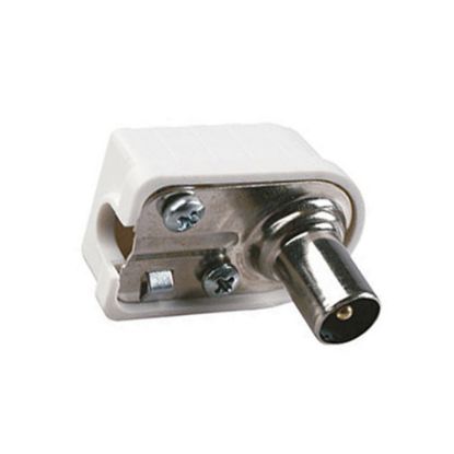 Immagine di SPINA TV A SQUADRA Ø 9,5 MM COAX 75 OHM 2 PEZZI F.A.E.G