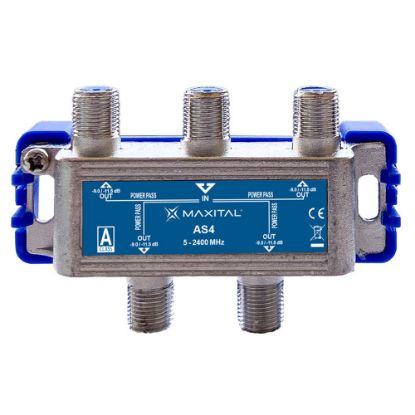 Immagine di PARTITORE TV A 4 VIE CON PASSAGGIO CORRENTE CONTINUA MAXITAL