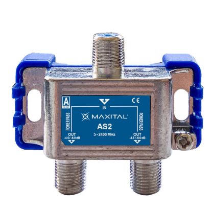 Immagine di PARTITORE TV A 2 VIE CON PASSAGGIO CORRENTE CONTINUA MAXITAL