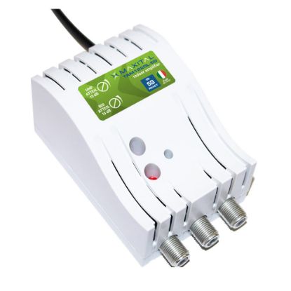 Immagine di AMPLIFICATORE DI LINEA TV VHF/UHF 25DB 2 USCITE MAXITAL