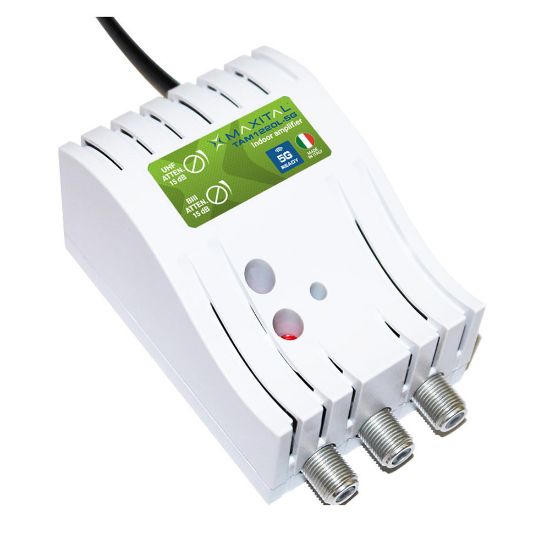 Immagine di AMPLIFICATORE DI LINEA TV VHF/UHF 25DB 2 USCITE MAXITAL