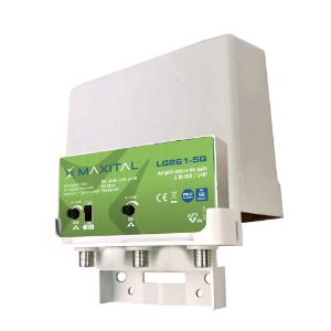 Immagine di AMPLIFICATORE DA PALO TV 2 INGRESSI BIII/UHF 25DB LG261-5G MAXITAL