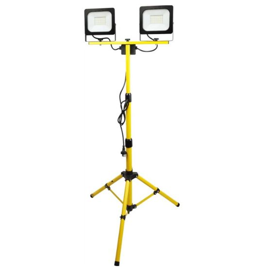 Immagine di FARO LED DOPPIO 2x100W CON TREPPIEDE TELESCOPICO IP65 HIT MISTRAL
