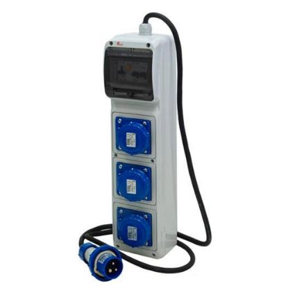 Immagine di QUADRO CANTIERE MOBILE 3 PRESE 220V 16A IP65 ROSI