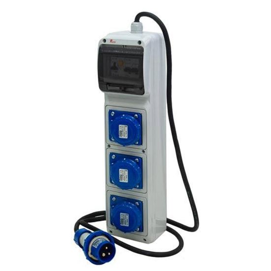 Immagine di QUADRO CANTIERE MOBILE 3 PRESE 220V 16A IP65 ROSI