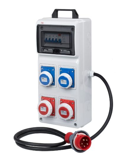 Immagine di QUADRO CANTIERE MOBILE 2 PRESE 220V E 2 PRESE 380V 16A IP55 ROSI