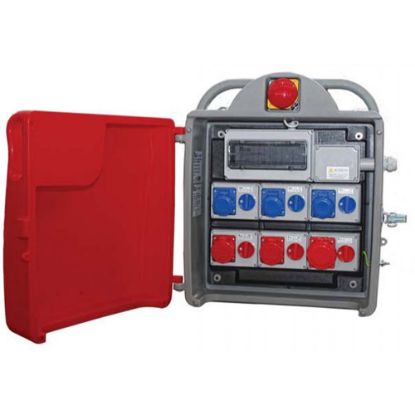 Immagine di QUADRO ELETTRICO FISSO 3 PRESE 220V E 3 PRESE 380V (16-32A) IP67 ROSI