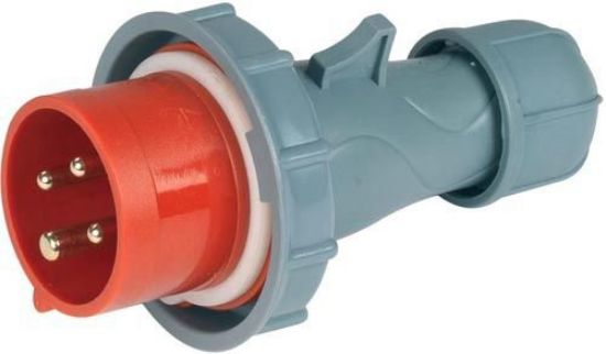 Immagine di SPINA INDUSTRIALE MOBILE 3 POLI+TERRA 380V 32A IP67 ROSI