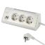 Immagine di MULTIPRESA AD ANGOLO BIANCA CON 3 PRESE SCHUKO E 2 USB ELECTRALINE