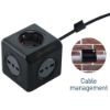 Immagine di MULTIPRESA CUBO NERA CON 2 PRESE SCHUKO, 2 BIVALENTI E 2 USB ELECTRALINE