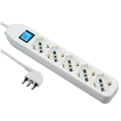 Immagine di MULTIPRESA UNIVERSALE 3 MT BIANCA CON 5 PRESE ELECTRALINE