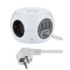 Immagine di MULTIPRESA CUBO WIRELESS BIANCA CON 3 PRESE SCHUKO E 3 USB ELECTRALINE