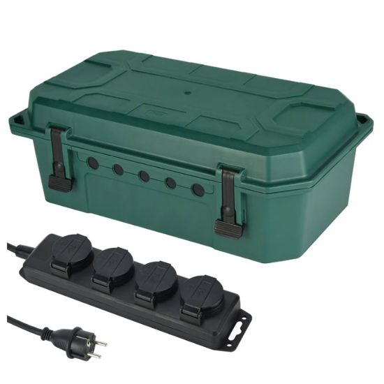 Immagine di SCATOLA STAGNA IP54 CON MULTIPRESA 4 PRESE E CAVO 5 MT 3x1,5 MM ELECTRALINE