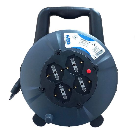 Immagine di AVVOLGICAVO 5 MT CON 2 PRESE BIVALENTI F.A.E.G.