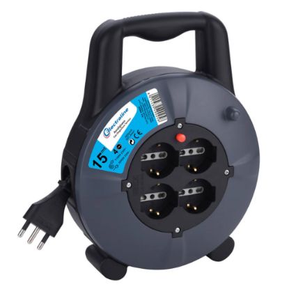 Immagine di AVVOLGICAVO DOMESTICO 15 MT CAVO 3x1,5 MM ELECTRALINE