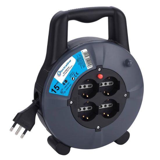 Immagine di AVVOLGICAVO DOMESTICO 15 MT CAVO 3x1,5 MM ELECTRALINE