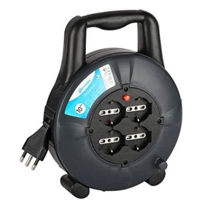 Immagine di AVVOLGICAVO DOMESTICO 10 MT CAVO 3x1,5 MM ELECTRALINE
