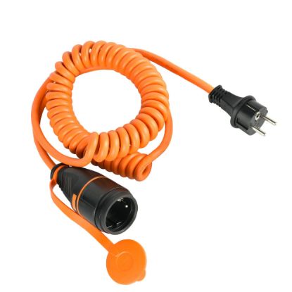 Immagine di PROLUNGA ELECTRALOCK A SPIRALE POLIURETANO 3x1,5 FINO A 5 MT ELECTRALINE