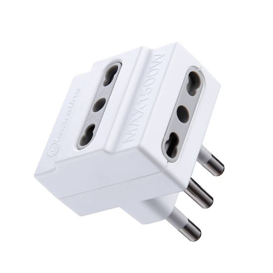Immagine di ADATTATORE TRIPLO 16A BIANCO OPACO ELECTRALINE