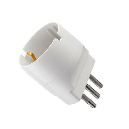 Immagine di ADATTATORE DA 16A A SCHUKO BIANCO ELECTRALINE