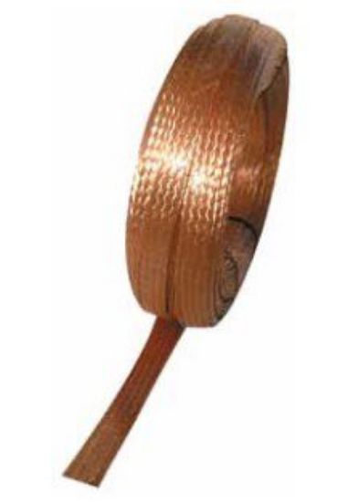 Immagine di TRECCIA RAME ROSSO FLESSIBILE 25 MM ROTOLO 22 KG SEM