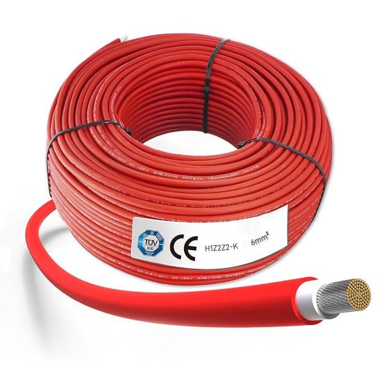 Immagine di CAVO UNIPOLARE ROSSO PER FOTOVOLTAICO H1Z2Z2-K Ø 6 MM² ROTOLO 100 MT