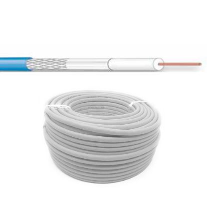 Immagine di CAVO VIDEOSORVEGLIANZA RAME SCHERMATO TRECCIA ALLUMINIO CLASSE A Ø 3,30 MMROTOLO DA 100 MT