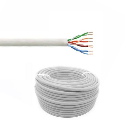 Immagine di CAVO DI RETE UTP CAT.5E Ø 4x2x24 AWG CCA RAME ROTOLO 305 MT