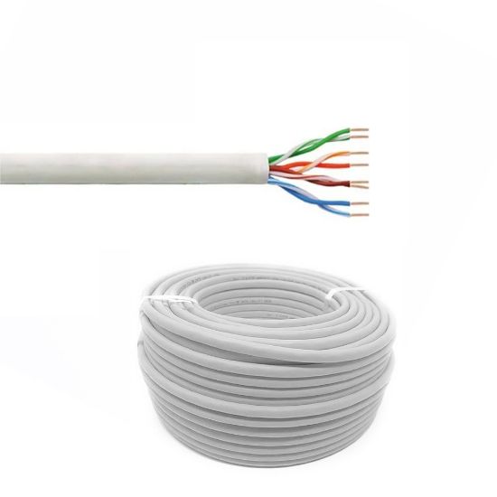 Immagine di CAVO DI RETE UTP CAT.5E Ø 4x2x24 AWG CCA RAME ROTOLO 305 MT
