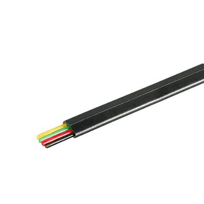 Immagine di CAVO PIATTINA TELEFONICA NERO Ø 4x0,14 MM ROTOLO 10 MT