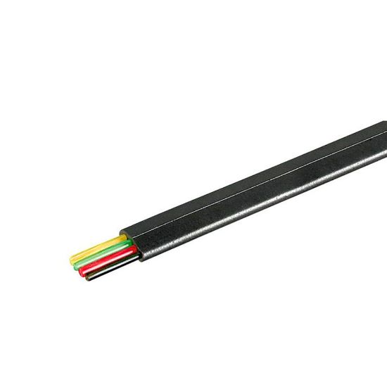 Immagine di CAVO PIATTINA TELEFONICA NERO Ø 4x0,14 MM ROTOLO 10 MT