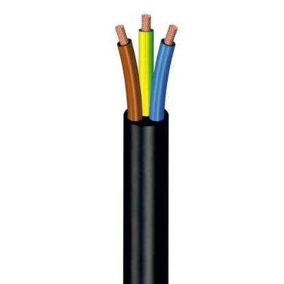 Immagine di CAVO GOMMATO NERO H03VV-F Ø 3G0,75 MM² ROTOLO 10 MT