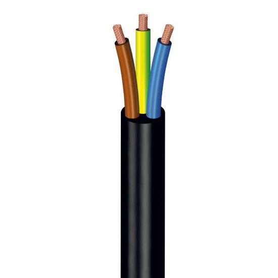 Immagine di CAVO GOMMATO NERO H03VV-F Ø 3G0,75 MM² ROTOLO 10 MT