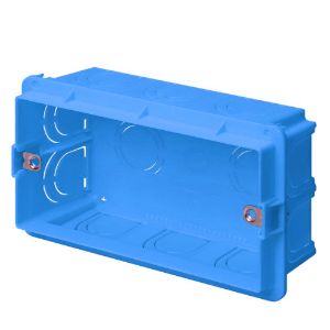 Immagine di SCATOLA PORTAFRUTTI DA INCASSO 4 POSTI CAPIENZA ELEVATA BLU