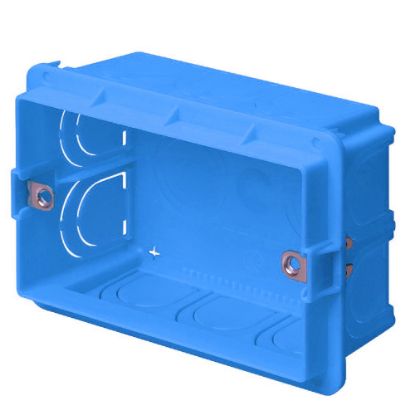 Immagine di SCATOLA PORTAFRUTTI DA INCASSO 3 POSTI CAPIENZA ELEVATA BLU