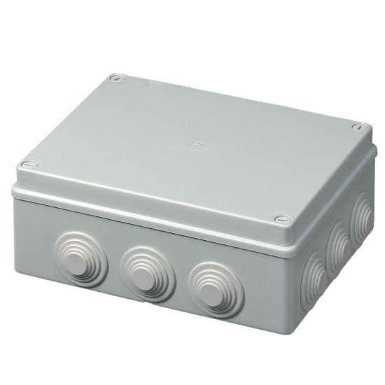 Immagine di SCATOLA DI DERIVAZIONE ESTERNA IP55 240x190x90 MM CON PASSACAVI ELETTROCANALI