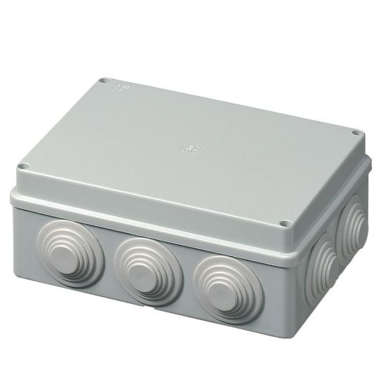 Immagine di SCATOLA DI DERIVAZIONE ESTERNA IP55 190x140x70 MM CON PASSACAVI ELETTROCANALI