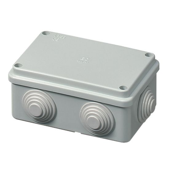 Immagine di SCATOLA DI DERIVAZIONE ESTERNA IP55 120x80x50 MM CON PASSACAVI ELETTROCANALI