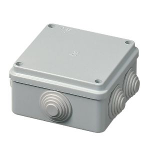 Immagine di SCATOLA DI DERIVAZIONE ESTERNA IP55 100x100x50 MM CON PASSACAVI ELETTROCANALI