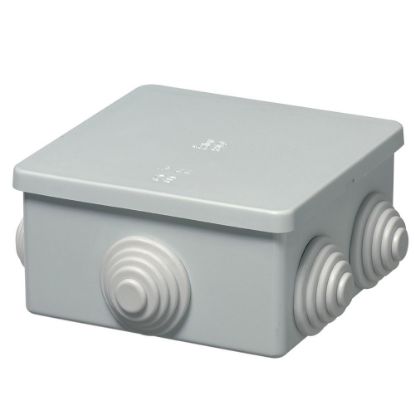 Immagine di SCATOLA DI DERIVAZIONE ESTERNA IP44 80x80x40 MM CON PASSACAVI ELETTROCANALI