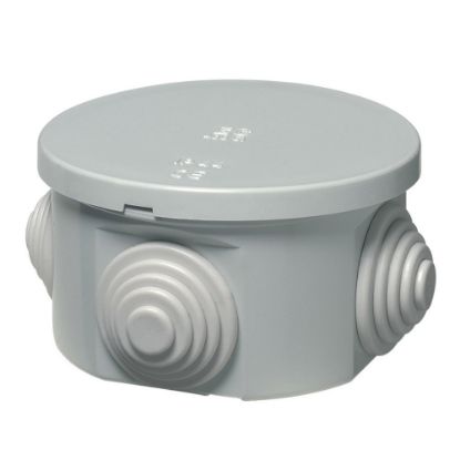 Immagine di SCATOLA DI DERIVAZIONE ROTONDA ESTERNA IP44 Ø 65x35 MM CON PASSACAVI ELETTROCANALI