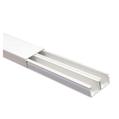 Immagine di MINICANALE BIANCO 2 SCOMPARTI 40x17 MM L 2 MT ELETTROCANALI
