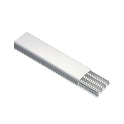 Immagine di CANALE BATTISCOPA E CORNICE 70x20 MM BIANCO L 2 MT ELETTROCANALI