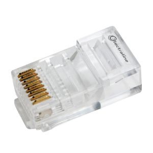 Immagine di PLUG MODULARE 8P/8C RJ45 CONFEZIONE 10 PZ ELECTRALINE